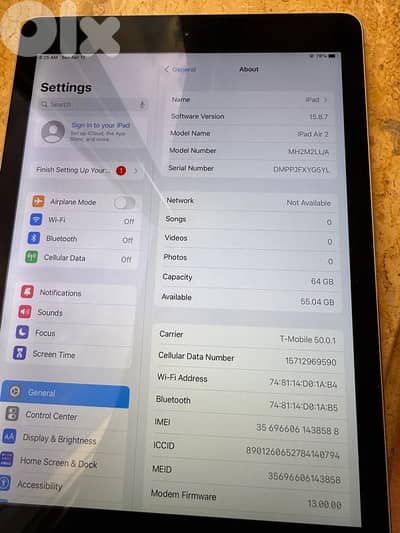 ipad air 2 64gb cellular data+wifi