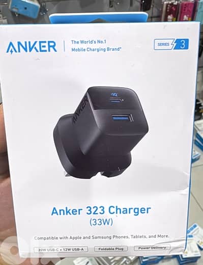 Anker 323 dual charger 33w 2 ports 3pin black A2331K11