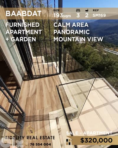 Apartment for sale in Baabdat SM169 شقة مفروشة للبيع في بعبدات