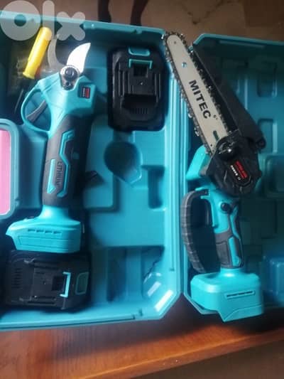 مقص + منشار +بطاريتين + شارج للبيع، تلفون ٧٠٧٢٣٥٤٧