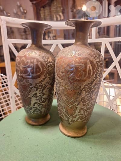 فاز عدد٢ برونز مكتب بالفضة انتيك قديم