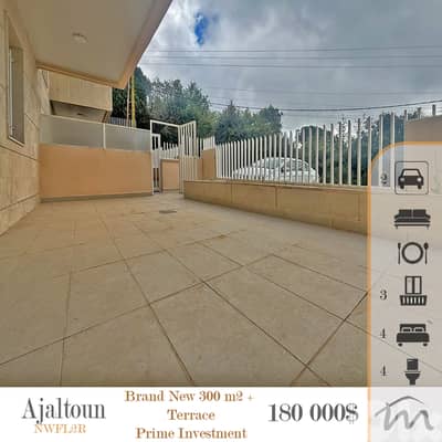 Ajaltoun | 563$/m² | Brand New 300m² + Terrace | 4 Bedrooms | Prime