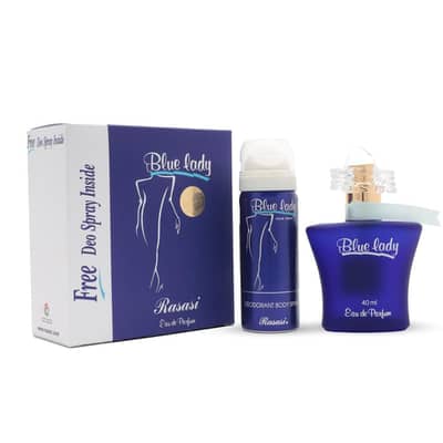 Rasasi Blue Lady – 40 mL Eau de Parfum + 50mL Deodorant