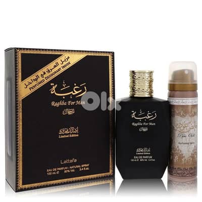 Lattafa Raghba Eau de Parfum 100 mL + 50 mL Deodorant Set – For Men