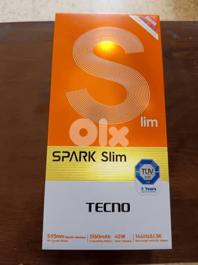 Tecno spark slim used 3 days like new
