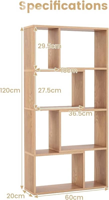 Bookshelf, 120 cm High 7