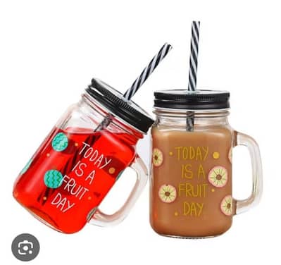 glass cocktails jugs with straw
