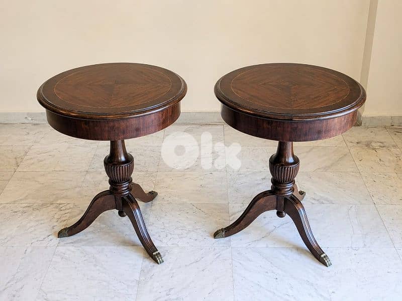 2 wooden side tables – very good condition 1