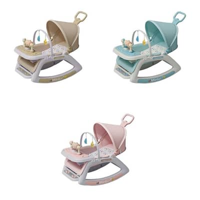 Baby Foldable Rocking Chair With Table & Music - كرسي هزاز للأطفال