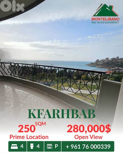 250 sqm Apartment For Sale in Kfarhbab كفرحباب with Open View