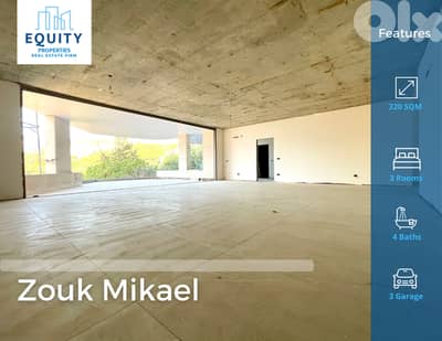 320 SQM Apartment For Sale In Zouk Mikael شقة للبيع #RK30426