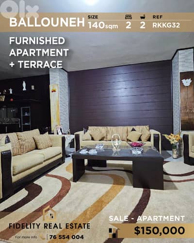 Apartment for sale in Ballouneh RKKG32 شقة  للبيع في بلونة
