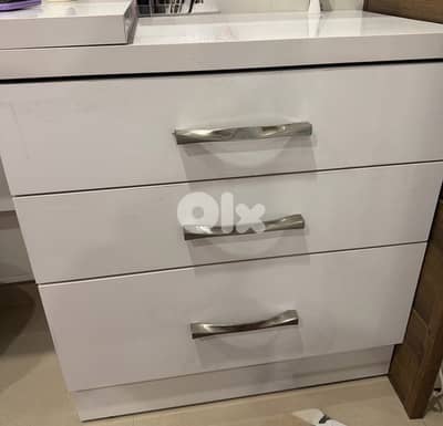 mirror with drawer in bedroom