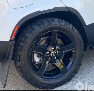 Land rover Defender 4 rims 20 inch ديفندر ٤ جنوطة مع دوليب جداد