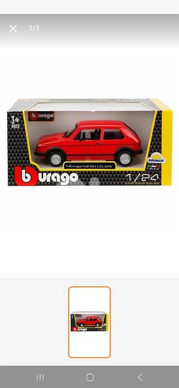 burago golf 1 car diecasf