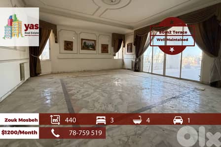 Zouk Mosbeh 440m2 | 80m2 Terrace | Prime Location | Rent | EH/RH