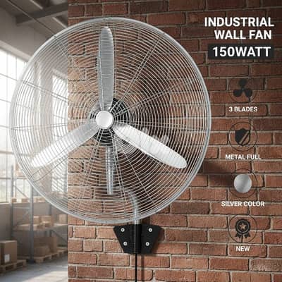 Industrial Wall Fan 150W – Brand New