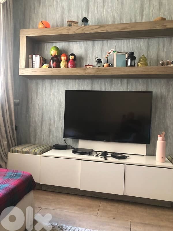book shelves with under drawers with two side seats / storage 1