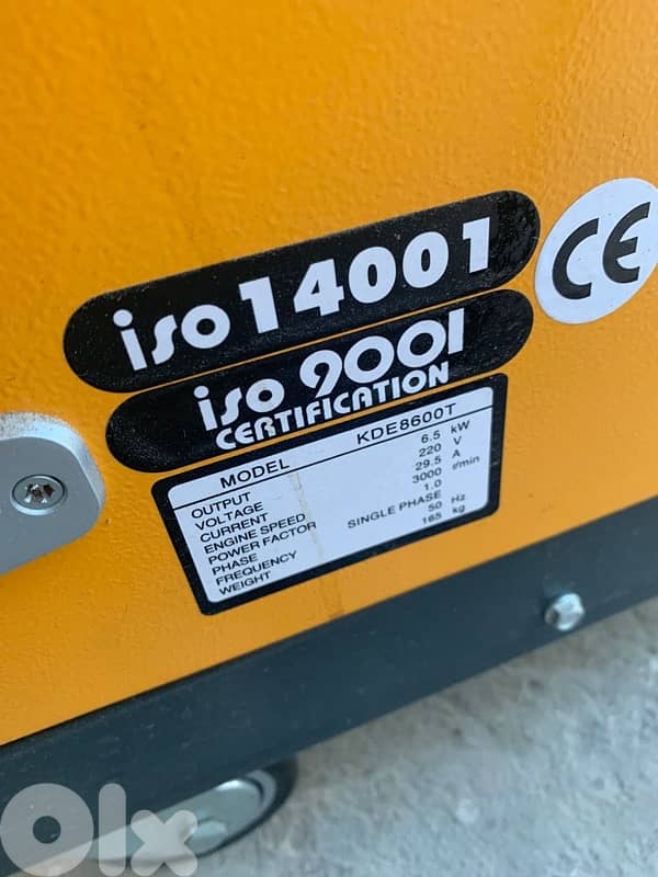 Kama KDE8600T Diesel Silent Generator 6.5kW 4