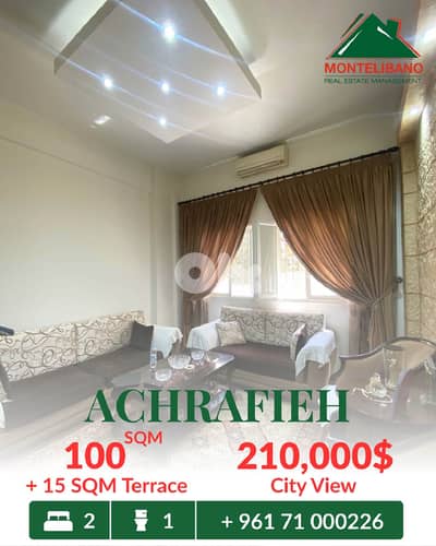 100 sqm Apartment For Sale in Achrafieh أشرفية with 15 sqm Terrace