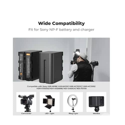 K&F Sony NP-F970 BATTERY AND DUAL CHARGER-KF28.0047 2