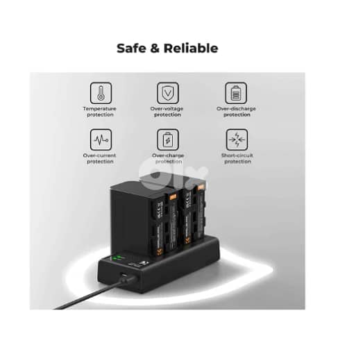 K&F Sony NP-F970 BATTERY AND DUAL CHARGER-KF28.0047 3
