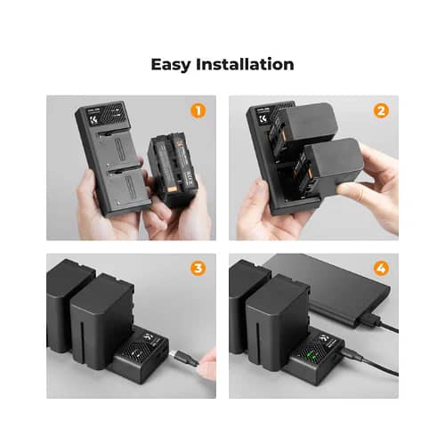 K&F Sony NP-F970 BATTERY AND DUAL CHARGER-KF28.0047 5