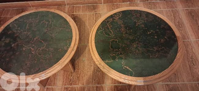 طاوله عدد ٢ خشب السعر ٢٥