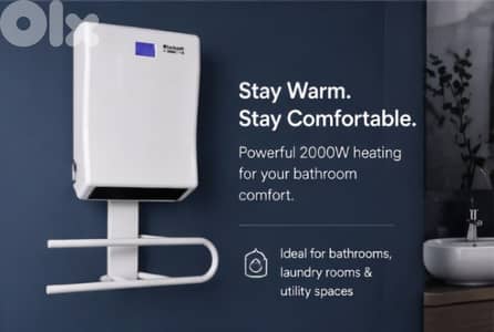 Einhell Bathtub Heater Adjustable Thermostat 3 Heating Modes 24H Timer