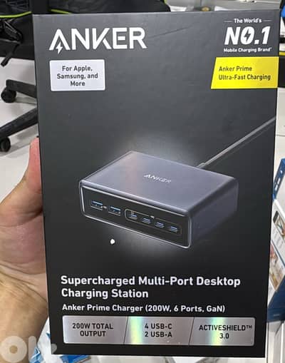 Anker prime charger (200w,6ports,gan) A2683241