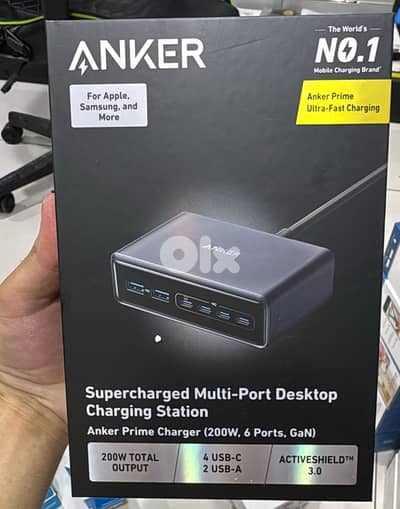 Anker Prime Charger( 250w, 6 ports ,gan prime)