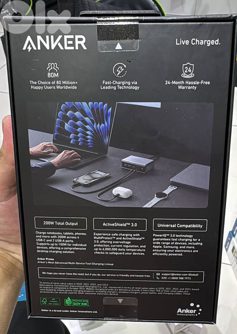 Anker Prime Charger( 250w, 6 ports ,gan prime) 1