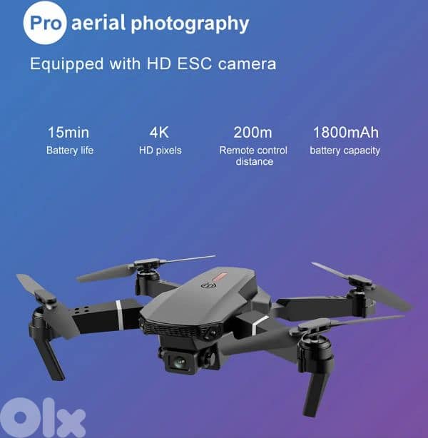 E88 PRO Drone - 4K Camera, WiFi FPV, 1080P HD, Foldable,Altitude Hold. 6