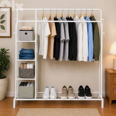 JOISCOPE Clothes & Shoes Organizer Stand H 137 x W 118 x D 25 CM