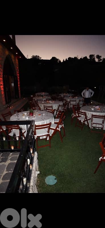 stock tables and chairs with covers and cushions for sale 2