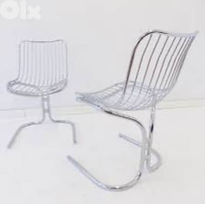 Mid-Century Chrome Cantilever Chair – Bauhaus Style