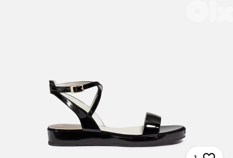 Michael Michael Kors Woman's Kaylee Flat Sandal Patent Black, 1