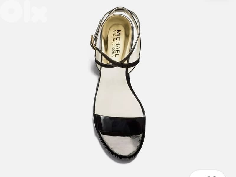 Michael Michael Kors Woman's Kaylee Flat Sandal Patent Black, 2