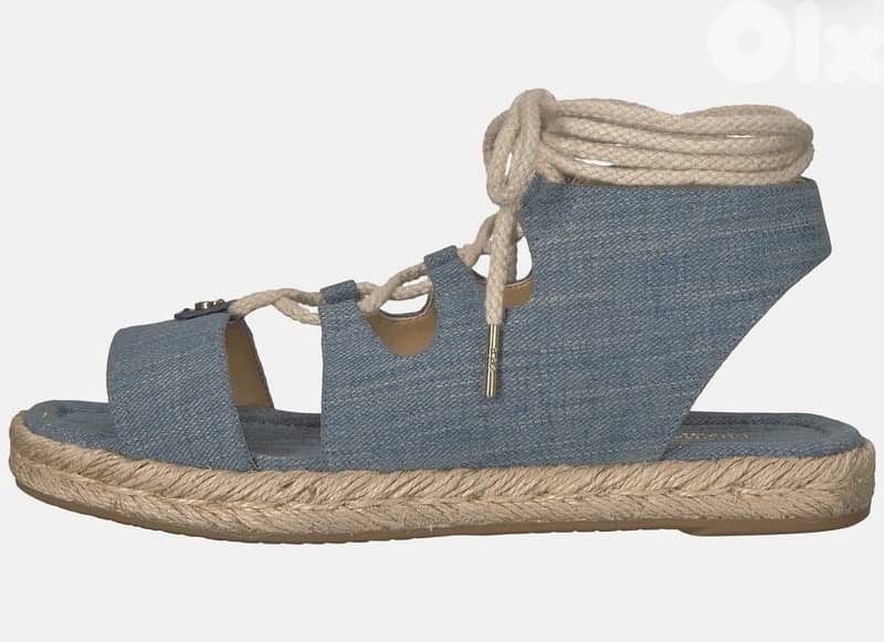 MICHAEL KORS MCKENNA DENIM ESPADRILLE SANDAL SHOES 2