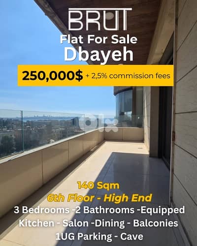 150 sqm High end Apartment in Dbayeh- Sea View