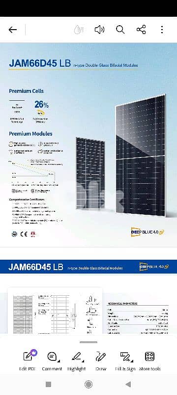 JA 625w bifacial solar panel