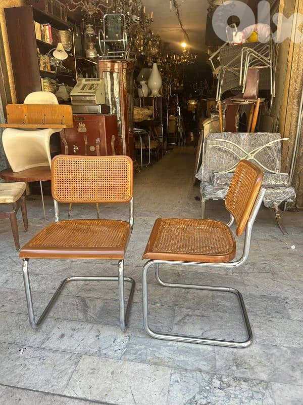 set of 2 original cesca chairs by marcel breuer made in italy 2