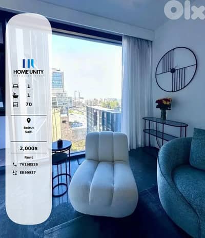 fully furnished apartment for rent in Saifi, Beirut