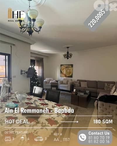 Apartment for Sale – Ain El Remmaneh - شقة للبيع – عين الرمانة