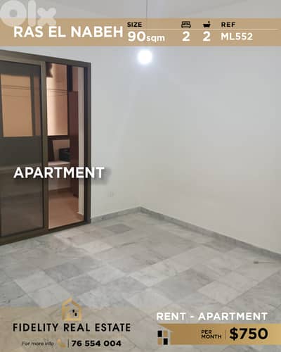 Apartment for rent in Ras El Nabeh ML552 شقة للإيجار في رأس النبع