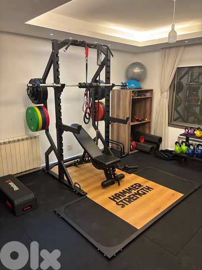 Imported Power Rack With Hammer Strength  Platform