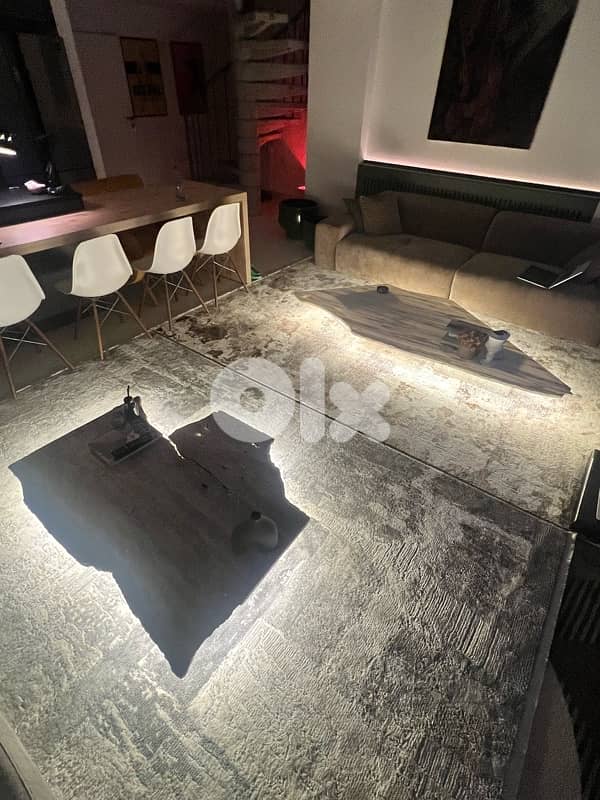 coffe table real marble and rock slabs 2
