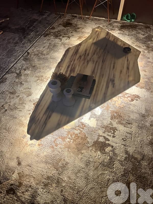 coffe table real marble and rock slabs 3