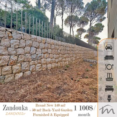 Zandouka | Perfect Escape | Furnished 140m² + 50m² Garden | Brand New
