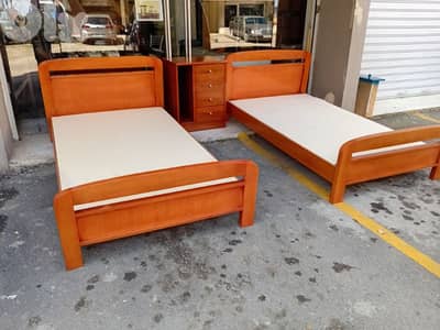 تختين مفرد ونصف خشب مسيف شبه جديد